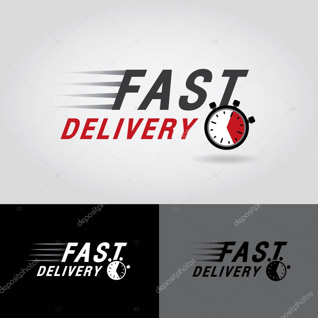 Fast Delivery. Logo Food Delivery Icon and Symbol Vector illustration.
