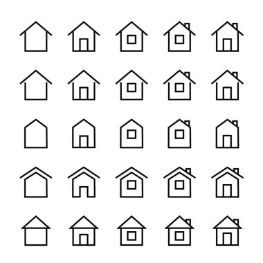 Ev ikonu. vektör düz illüstrasyon