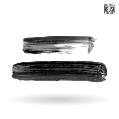 Fırça darbesi ve doku. Grunge vektör soyut el - boyalı öğesi. Alt çizgi ve kenarlık.