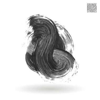 Fırça darbesi ve doku. Grunge vektör soyut el - boyalı öğesi. Alt çizgi ve kenarlık.