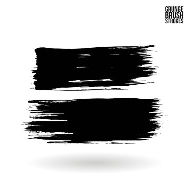 Fırça darbesi ve doku. Grunge vektör soyut el - boyalı öğesi. Alt çizgi ve kenarlık.