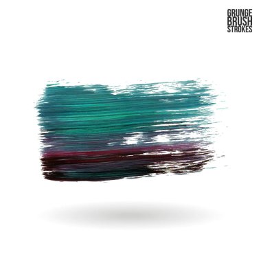 Fırça darbesi ve doku. Grunge vektör soyut el - boyalı öğesi. Alt çizgi ve kenarlık.