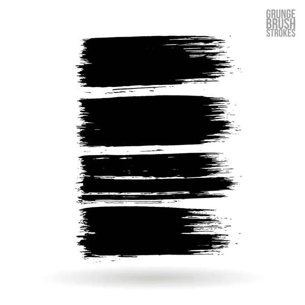 Penseelstreek en textuur. Grunge vector abstracte handgeschilderde - element. Onderstreping en grensregio. — Stockvector