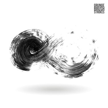 Fırça darbesi ve doku. Grunge vektör soyut el - boyalı öğesi. Alt çizgi ve kenarlık.