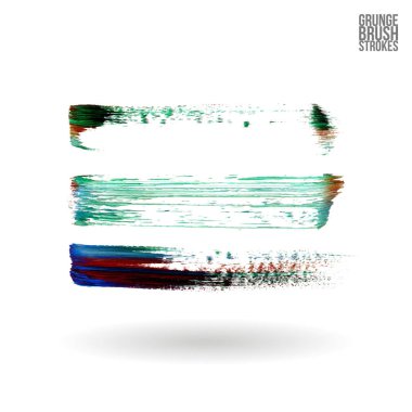 Fırça darbesi ve doku. Grunge vektör soyut el - boyalı öğesi. Alt çizgi ve kenarlık.