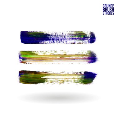 Fırça darbesi ve doku. Grunge vektör soyut el - boyalı öğesi. Alt çizgi ve kenarlık.