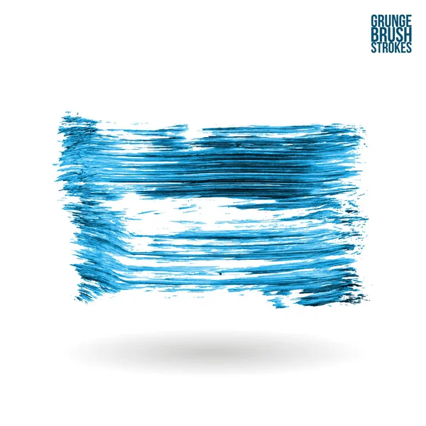 Penseelstreek en textuur. Grunge vector abstracte handgeschilderde - element. Onderstreping en grensregio. — Stockvector