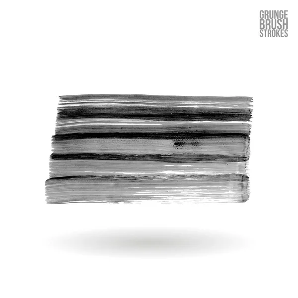 Pincelada y textura. Grunge vector mano abstracta - elemento pintado. Subrayar y frontera . — Vector de stock