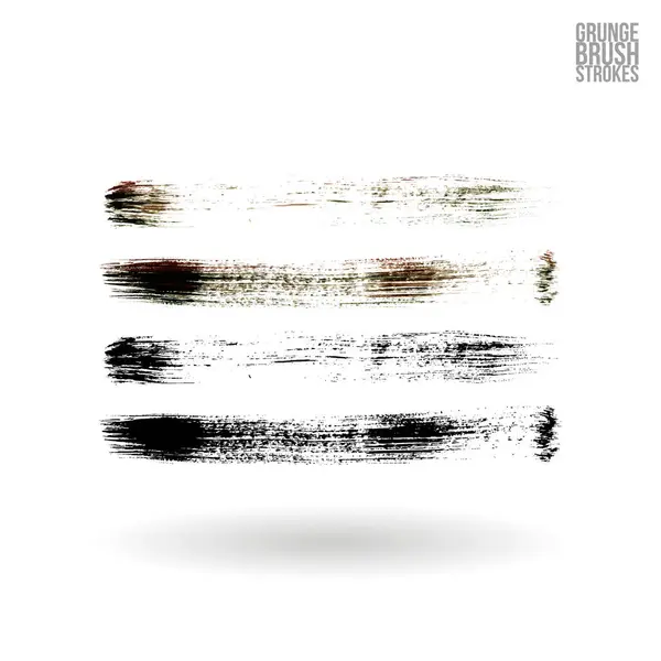 Brush stroke and texture. Grunge vector abstract hand - painted element. — Stock Vector