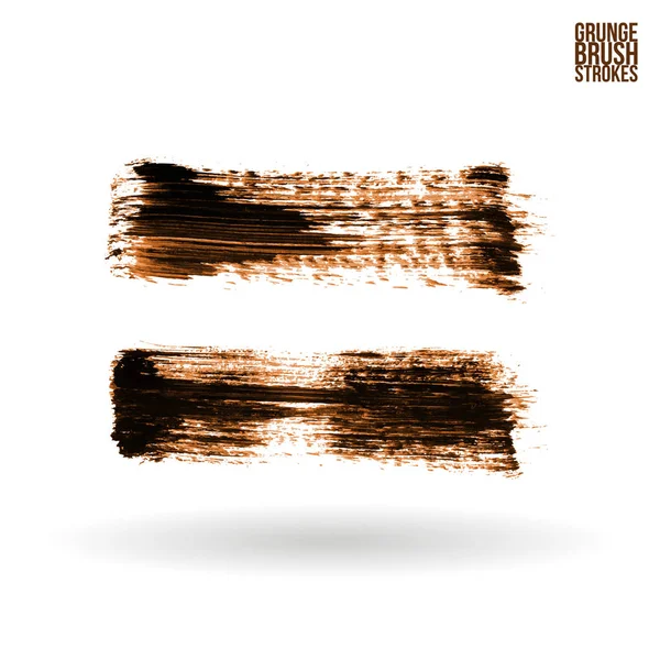 Penseelstreek en textuur. Grunge vector abstracte handgeschilderde - element. Onderstreping en grensregio. — Stockvector