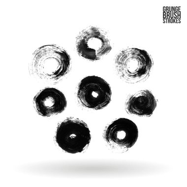 Fırça darbesi ve doku. Grunge vektör soyut el - boyalı öğesi. Alt çizgi ve kenarlık.