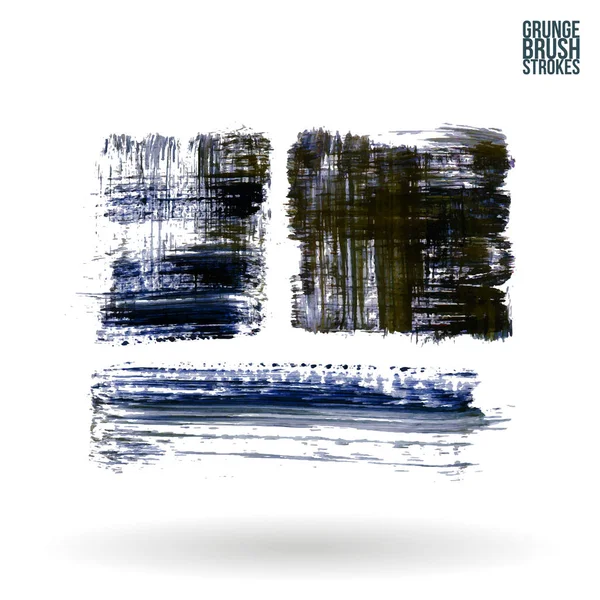 Pincelada y textura. Grunge vector mano abstracta - elemento pintado. Subrayar y frontera . — Archivo Imágenes Vectoriales