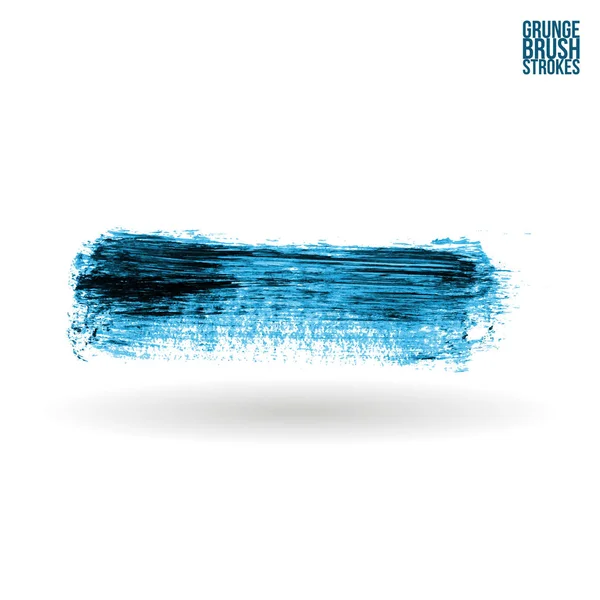 Penseelstreek en textuur. Grunge vector abstracte handgeschilderde - element. Onderstreping en grensregio. — Stockvector