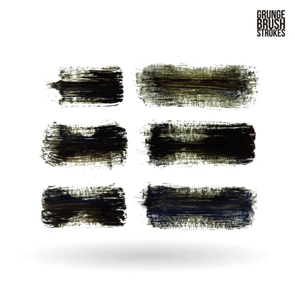 Penseelstreek en textuur. Grunge vector abstracte handgeschilderde - element. Onderstreping en grensregio. — Stockvector