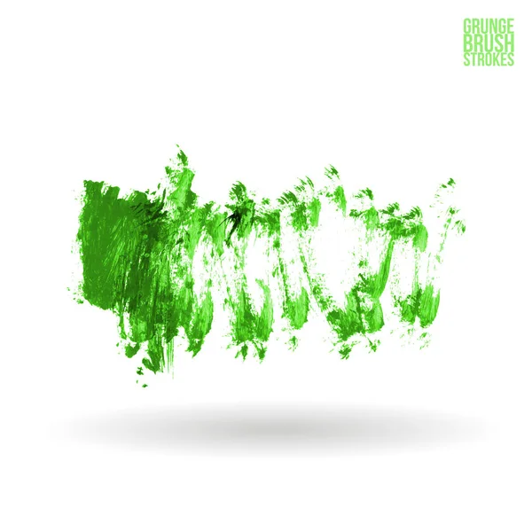 Penseelstreek en textuur. Grunge vector abstracte handgeschilderde - element. Onderstreping en grensregio. — Stockvector