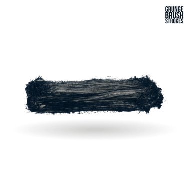 Fırça darbesi ve doku. Grunge vektör soyut el - boyalı öğesi. Alt çizgi ve kenarlık.