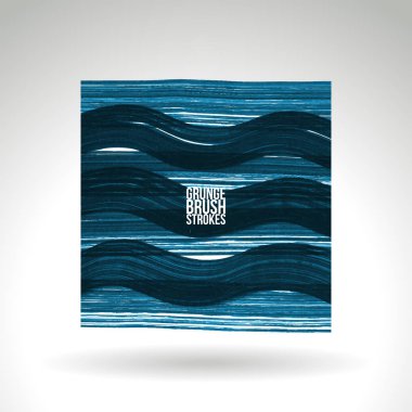 Fırça darbesi ve doku. Grunge vektör soyut el - boyalı öğesi. Alt çizgi ve kenarlık.