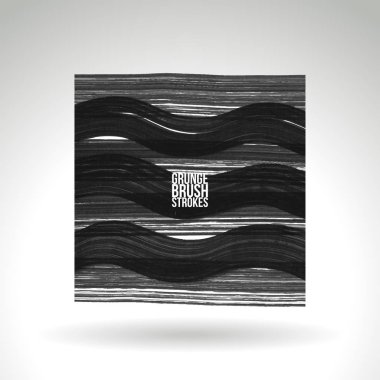 Fırça darbesi ve doku. Grunge vektör soyut el - boyalı öğesi. Alt çizgi ve kenarlık.