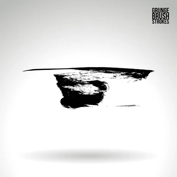 Grunge main - coup de pinceau peint sur un fond clair . — Image vectorielle