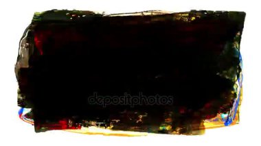 Grunge fırça darbeleri animasyon. Soyut el - boyalı öğesi. Alt çizgi ve kenarlık tasarımı. Kesintisiz döngü arka plan. 4k