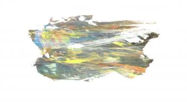 Grunge fırça darbeleri animasyon. Soyut el - boyalı öğesi. Alt çizgi ve kenarlık tasarımı. Kesintisiz döngü arka plan. 4k