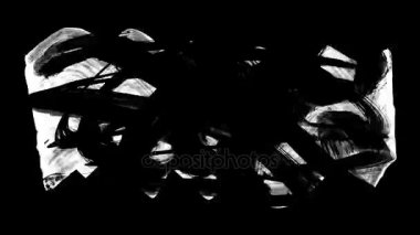 Animasyon grunge - fırça darbesi. Soyut el - boyalı öğesi.