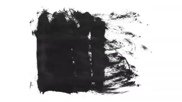 Grunge animación - pincelada. Mano abstracta - elemento pintado . — Vídeo de stock