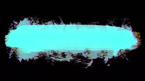 Grunge fırça darbeleri animasyon. Soyut el - boyalı öğesi. Alt çizgi ve kenarlık tasarımı. Kesintisiz döngü arka plan. 4k — Stok video