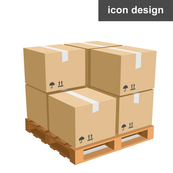 Lading dozen pallet pictogram — Stockvector