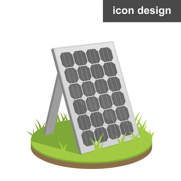 Icon solar panel nature — Stock Vector