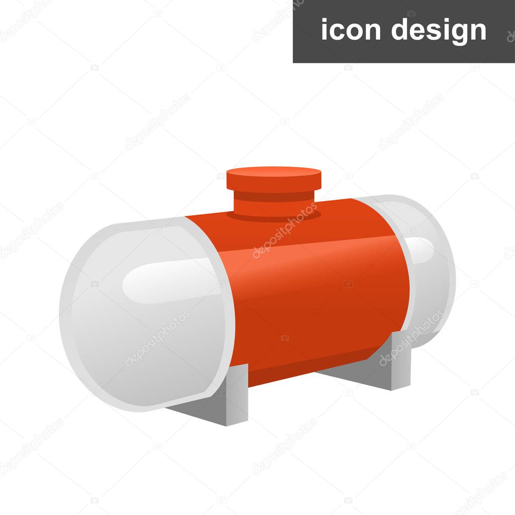 Vector icon oil fuel tank