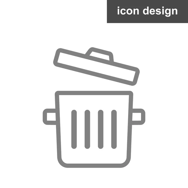Panier corbeille icône — Image vectorielle