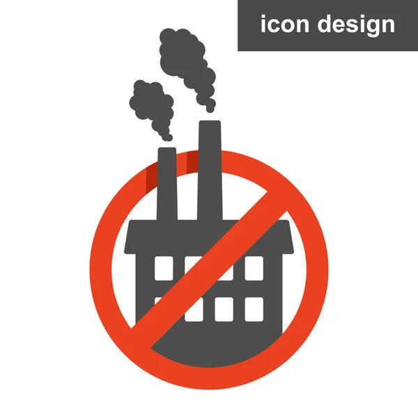 Stop pollution factory — Stock Vector