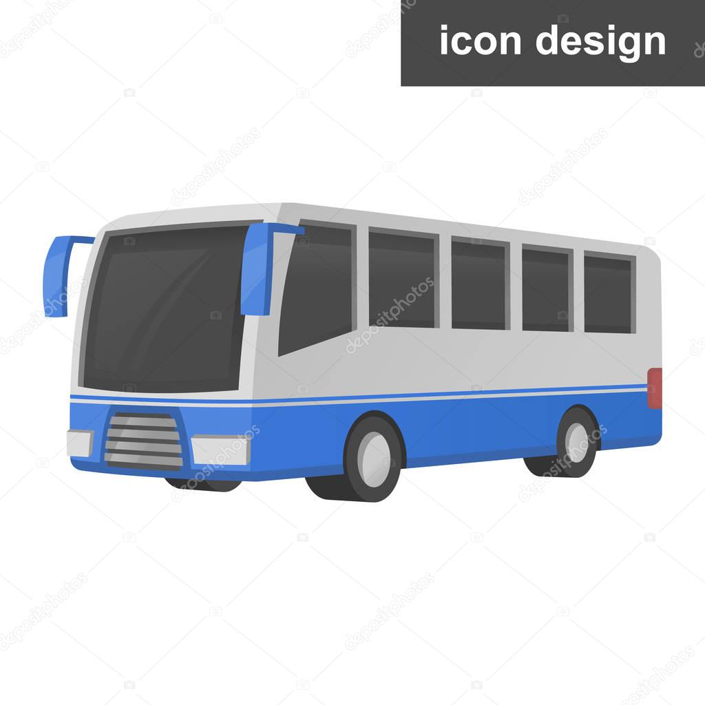 Bus 3d web icon