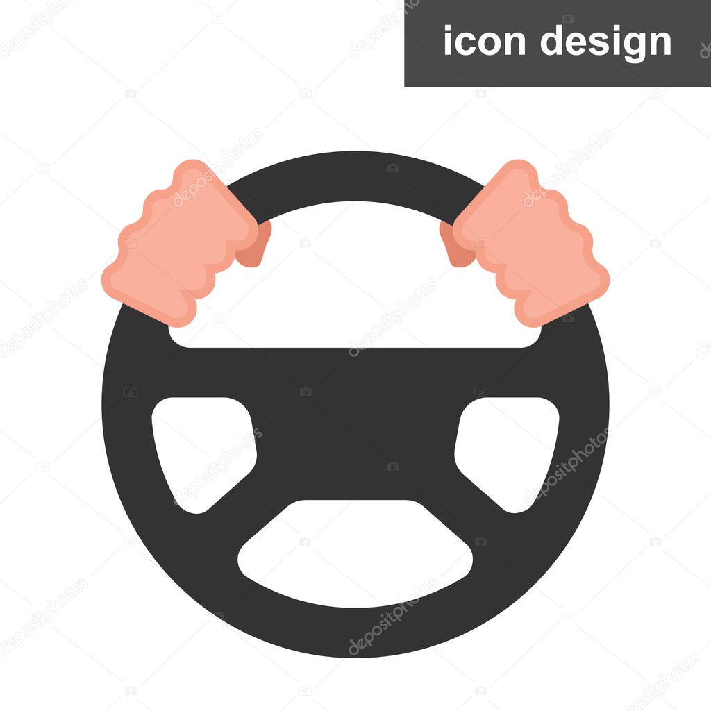 Steering wheel driver icon