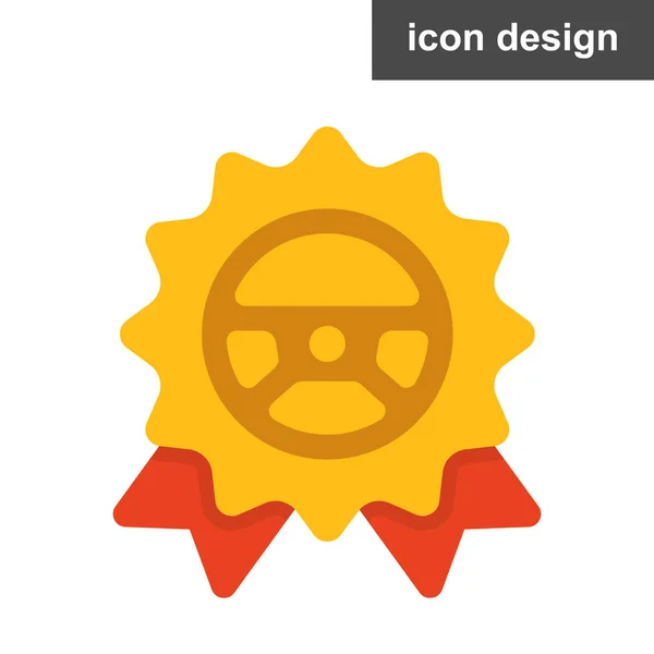 Best Driver Medal Icon — Stock Vector