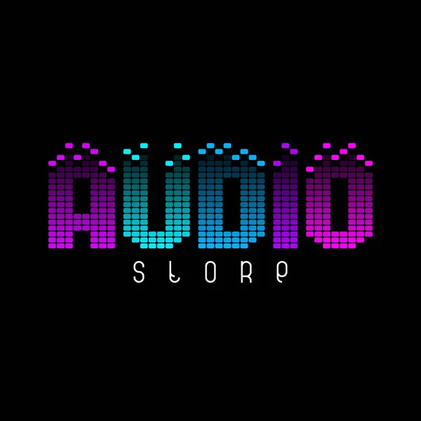 Abstraktní logo rádia, hudební obchod nebo nahrávací studio. — Stockový vektor