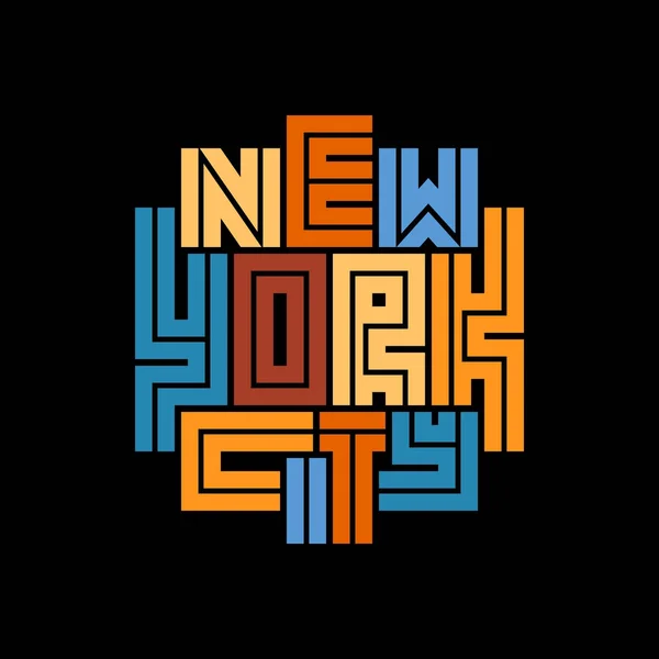 New York City typografi affisch. Koncept för tryckproduktion. T-shirt mode Design. — Stock vektor