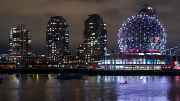 Vancouver, canada august 2013 - Zeitraffer der Wissenschaftswelt in der Innenstadt vancouver — Stockvideo