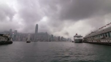 Hong Kong meşgul liman zaman atlamalı