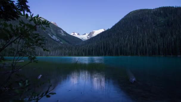 Movimiento plano de lapso de tiempo dolly de día lago Joffrey para fotografía nocturna — Vídeos de Stock