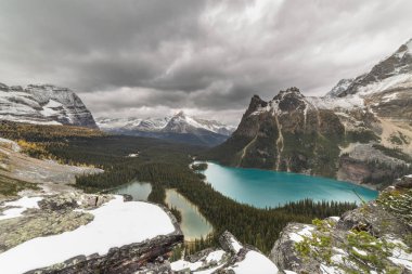 Lake Opabin Yaylası Yoho Milli Parkı, British Columbia, Kanada dan görüldüğü gibi O'Hara