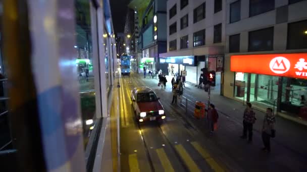 香港 2 月 2016年︰ 香港电车 — 图库视频影像