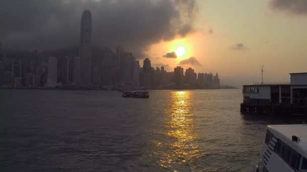 Hong Kong Mart 2016 - Victoria Harbor Hong Kong — Stok video