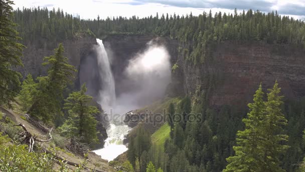 Helmcken Falls in Wells Gray Provincial Park — Stock Video