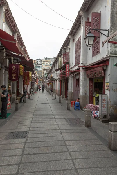 Macao Chine Décembre 2012 Les Gens Marchent Dans Centre Historique — Photo