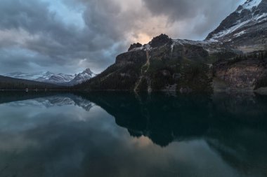 Cathedral Mountain and Wiwaxy Peaks in Lake O'Hara, Yoho National Park, British Columbia, Canada clipart