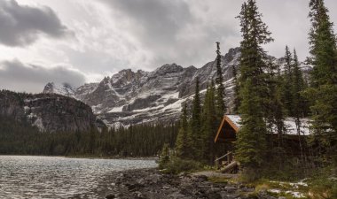 Mount Schaffer in Lake O'Hara, Yoho National Park, British Columbia, Canada clipart