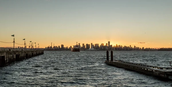 Vancouver Downtown Sunset Time — Stock Photo, Image