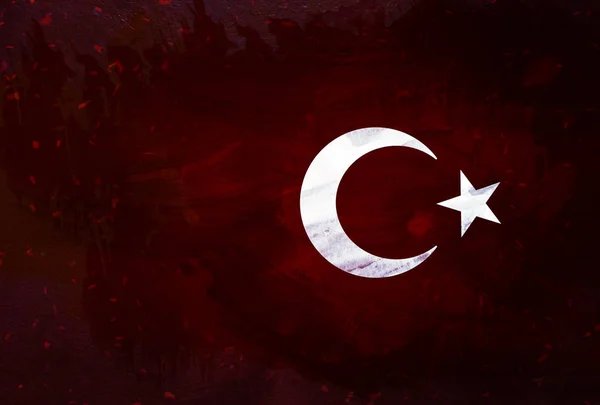 Turkse Vlag Turkije Turkse Vlag Ontwerp — Stockfoto